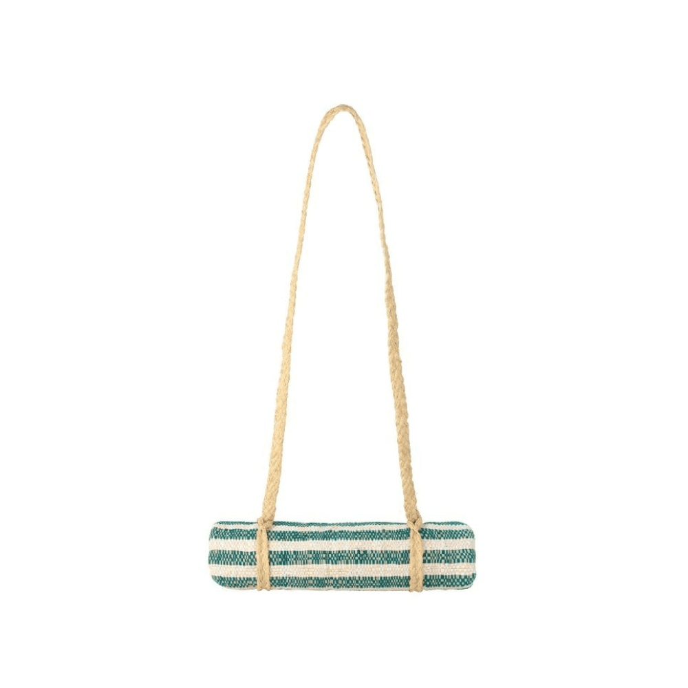 THE NICE FLEET Nosy beach mat emerald striped 175 X 80 CM