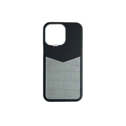 CONCEPTO Grey Pocket Embossed Croc Case 14 Pro