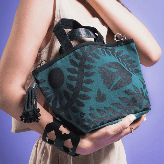 LABOGA Black on Teal Nomad Mini Bag