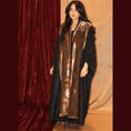 Load image into Gallery viewer, ALWAFRAH Black and Gold Winter Abaya
