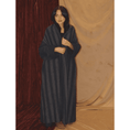 Load image into Gallery viewer, ALWAFRAH Navy Blue Winter Abaya
