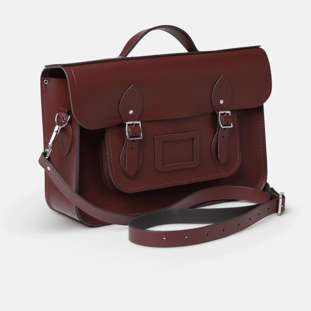 CAMBRIDGE SATCHEL 15 Inch Oxblood Batchel – Papillon